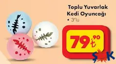 TOPLU YUVARLAK KEDİ OYUNCAĞI 3'LÜ indirimli fiyat TOPLU YUVARLAK KEDİ OYUNCAĞI 3'LÜ fiyat ve kampanya bilgisi